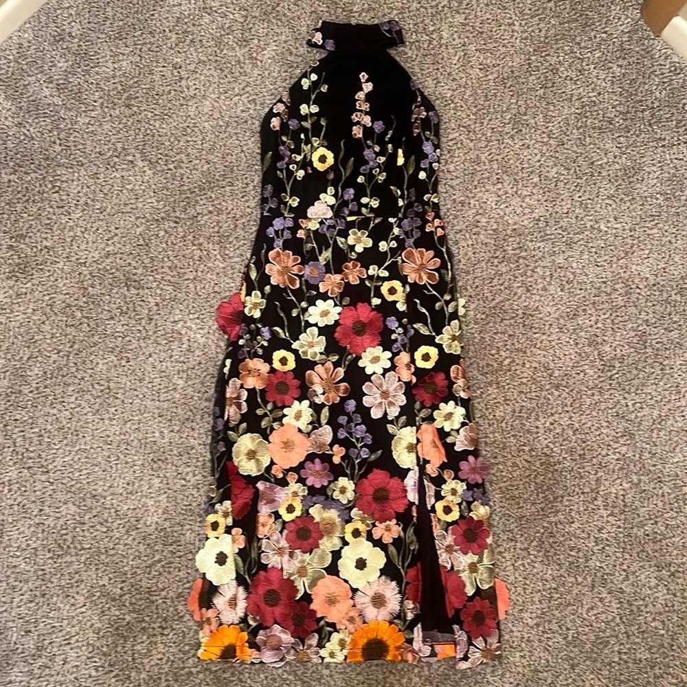 Lulu's Multicolor Floral Halter Midi Dress - Picture 1 of 5
